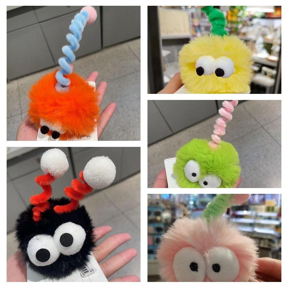 Kẹp Tóc Hình Búp Bê Hoạt Hình Mắt To Đính Banh Lông Dễ Thương Vui Nhộn Phong Cách Hàn Quốc martin1