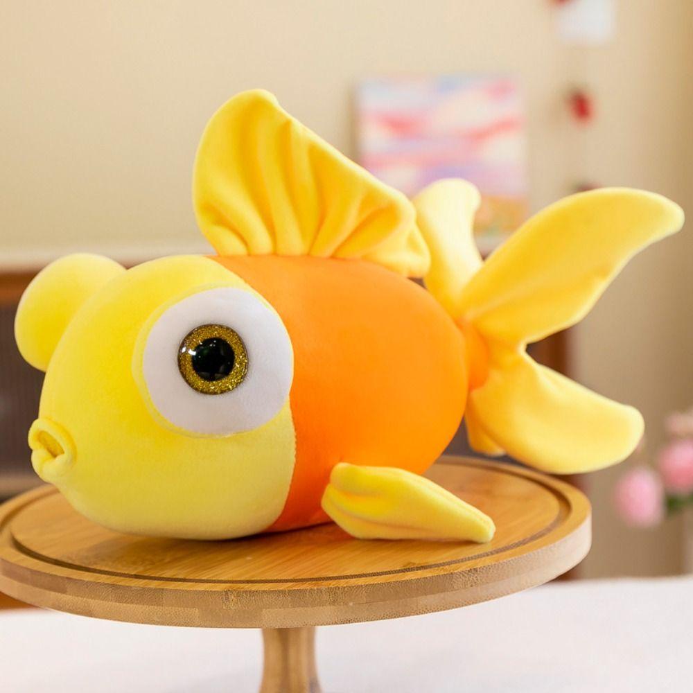 Cá Vàng Nhồi Bông Mắt To 35cm Dễ Thương Cho Bé