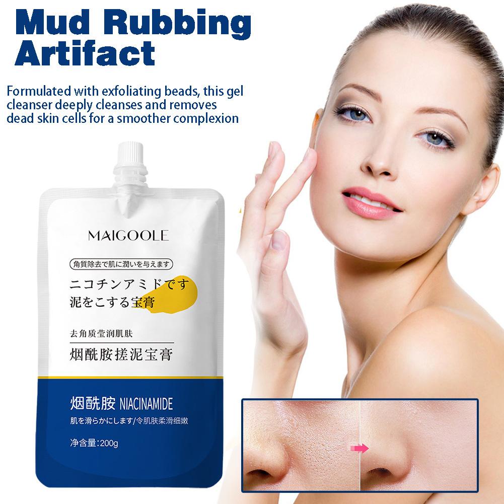 Kem Bùn Chà Xát 200g Làm Sạch Sâu Da Mặt Và Toàn Thân h7z4