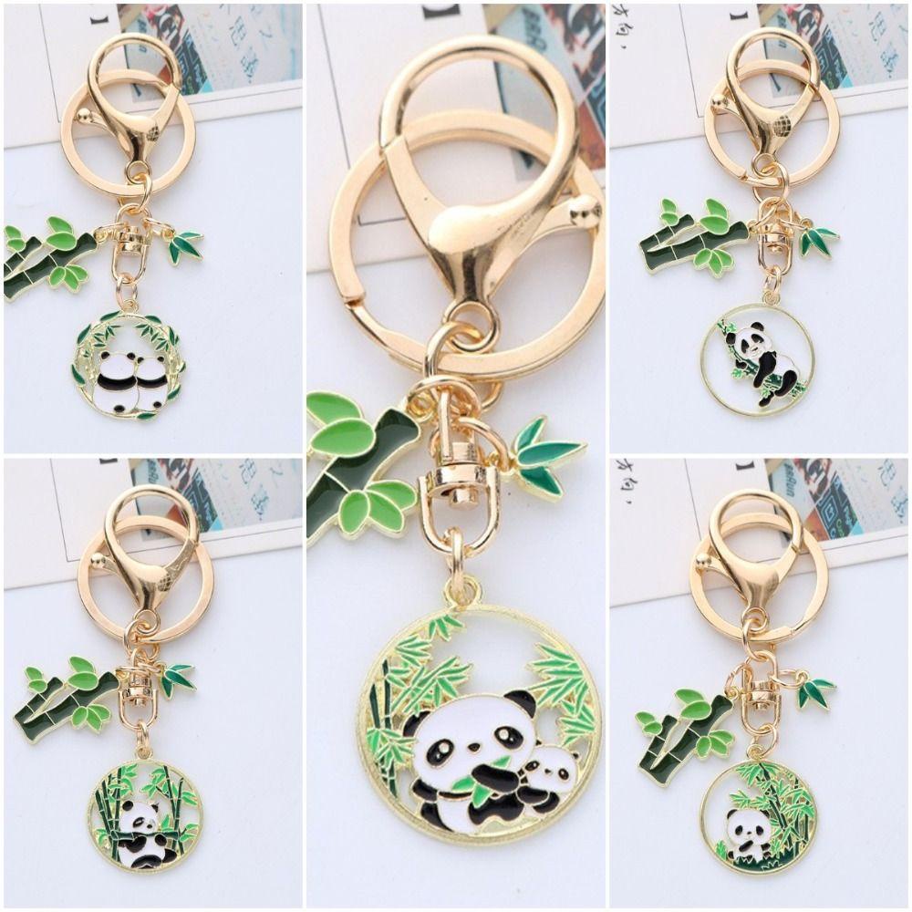 Mmluck Móc Khóa Hình Gấu Trúc Hoạt Hình Phong Cách Trung Hoa