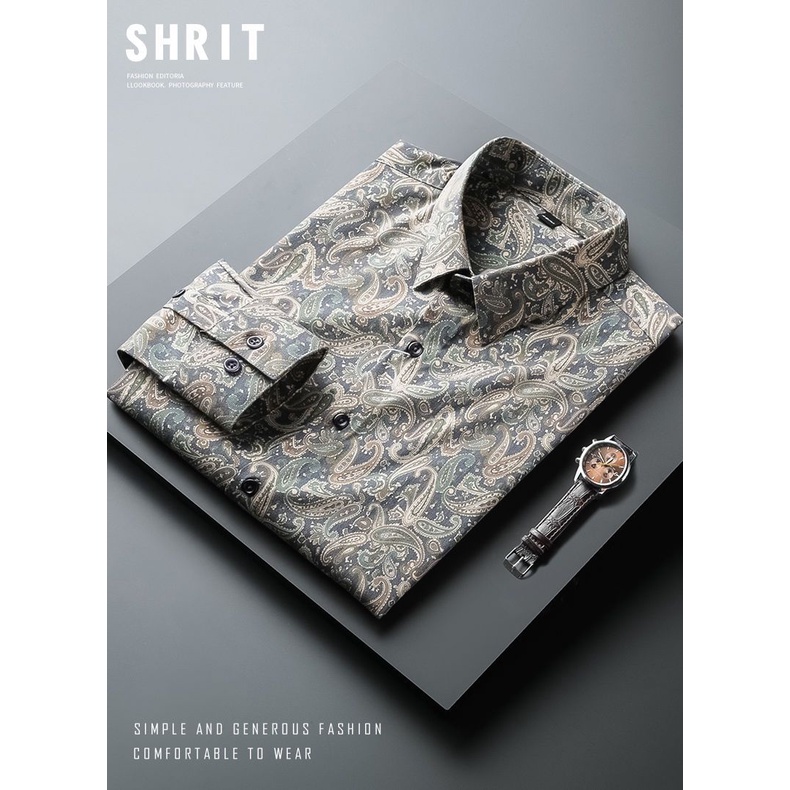 Áo Sơ Mi Nam Tay Ngắn In Họa Tiết Thời Trang Trẻ Trung