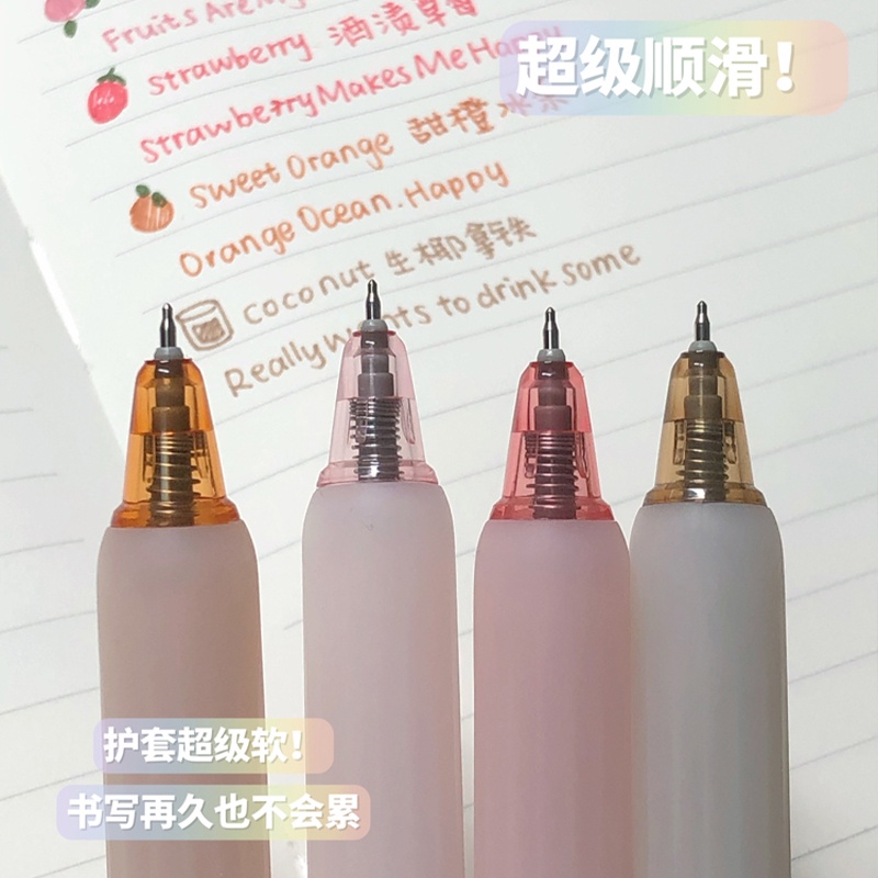 Bút Mực gel Ngòi 0.5mm Nhanh Khô Nhiều Màu Sắc Họa Tiết Trái Cây Sáng Tạo Cho Học Sinh