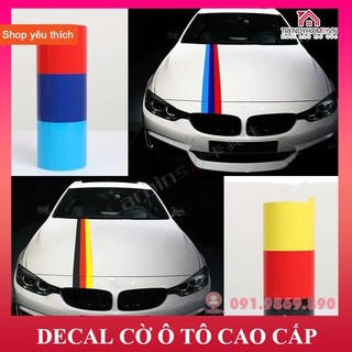 ⚡️FLASH SALE⚡️ decal dán xe thể thao phong cách BMW M sport, cờ ý, đức, pháp, loại cao cấp độ bền cao