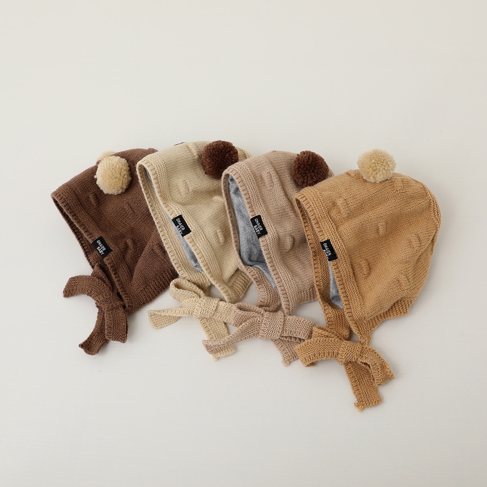 Mũ Trùm Tai Giữ Ấm Thời Trang Thu Đông Cho Bé