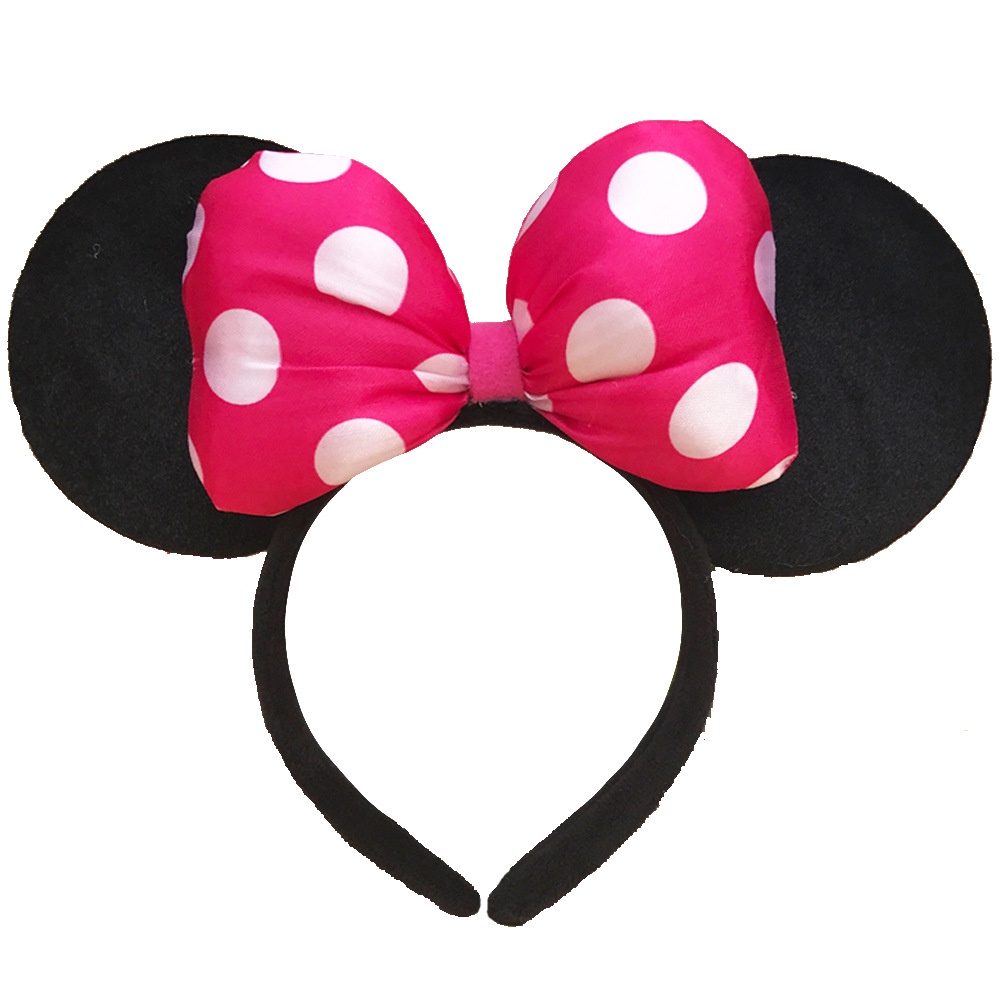 Dễ Thương Băng Đô Cài Tóc Hình Chuột mickey / minnie Đính Nơ Đáng Yêu