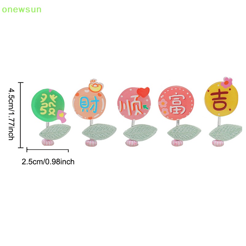 Onewsun Phụ Kiện Trang Trí Bảng Điều Khiển Cửa Sổ Xe Hơi Hình Bông Hoa Lắc Đầu Dễ Thương Mới