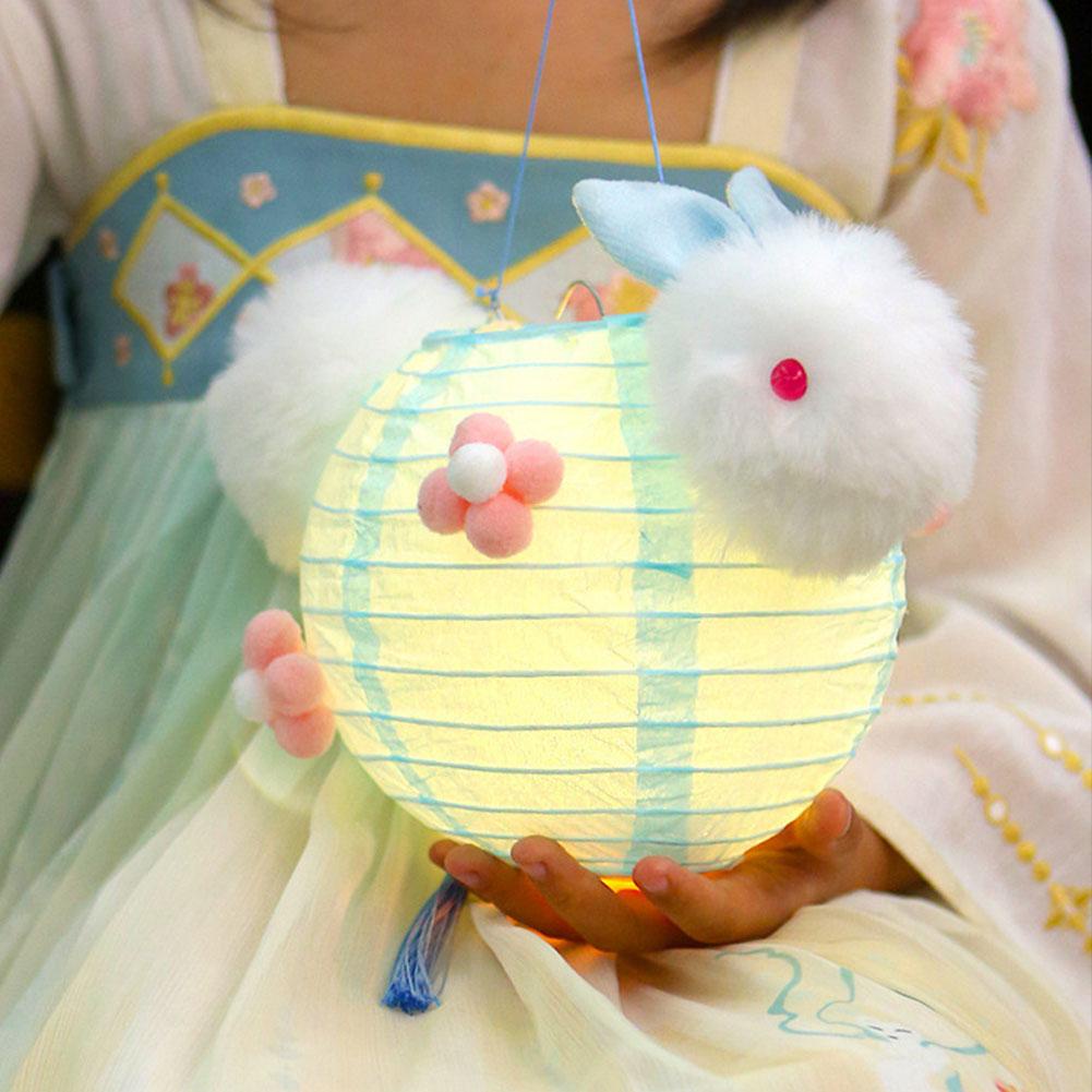 Diy Mặt Dây Chuyền Lồng Đèn Hình Thỏ Mặt Trăng k3x4