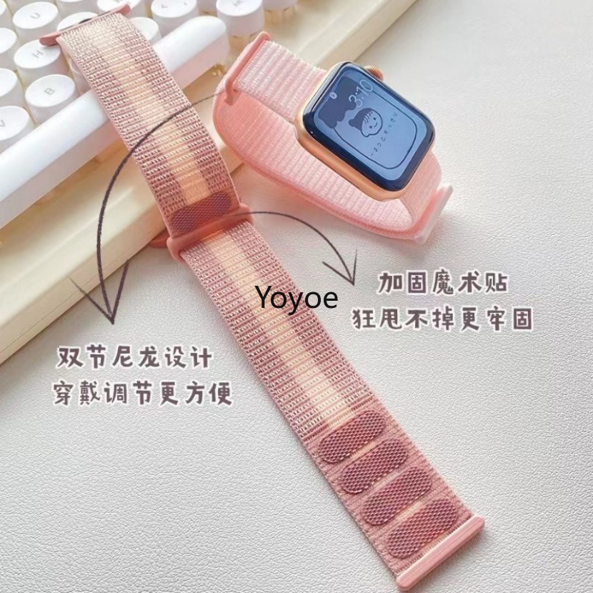 Dây nylon Đeo Cổ Tay Thể Thao Cho apple watch 44mm 40mm 45mm 41mm 42mm ultra 2 9 8 se 7 6 5 4 3 49mm 38mm