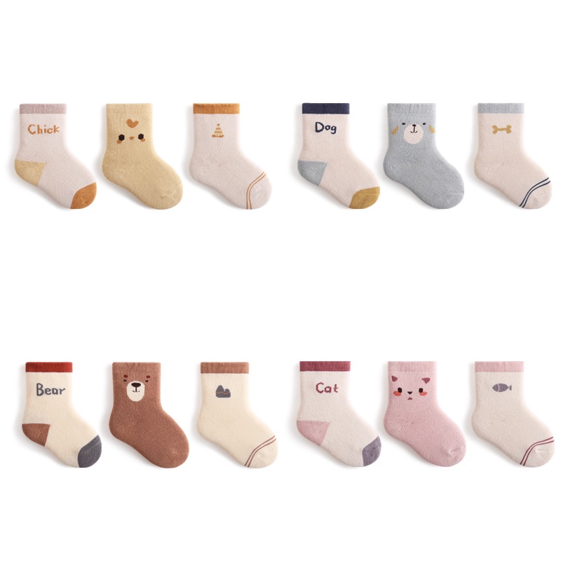 Set Tất Cổ Cao 3 Đôi Cho Bé