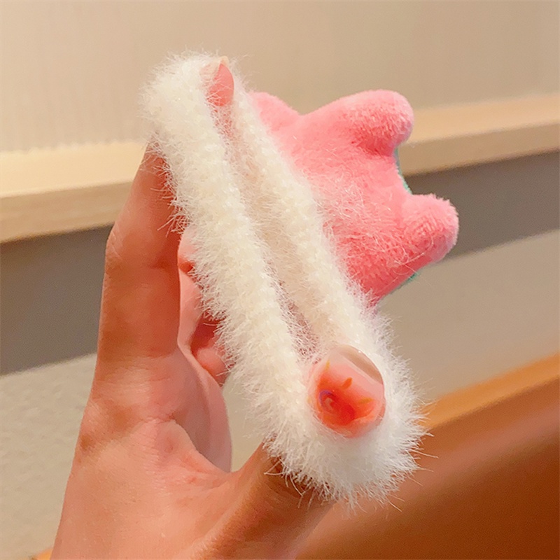 SANRIO 1 Kẹp Tóc Da Hình Chú Chó cinnamon Hoạt Hình Đáng Yêu Thời Trang Thu Đông Dành Cho Bé Gái