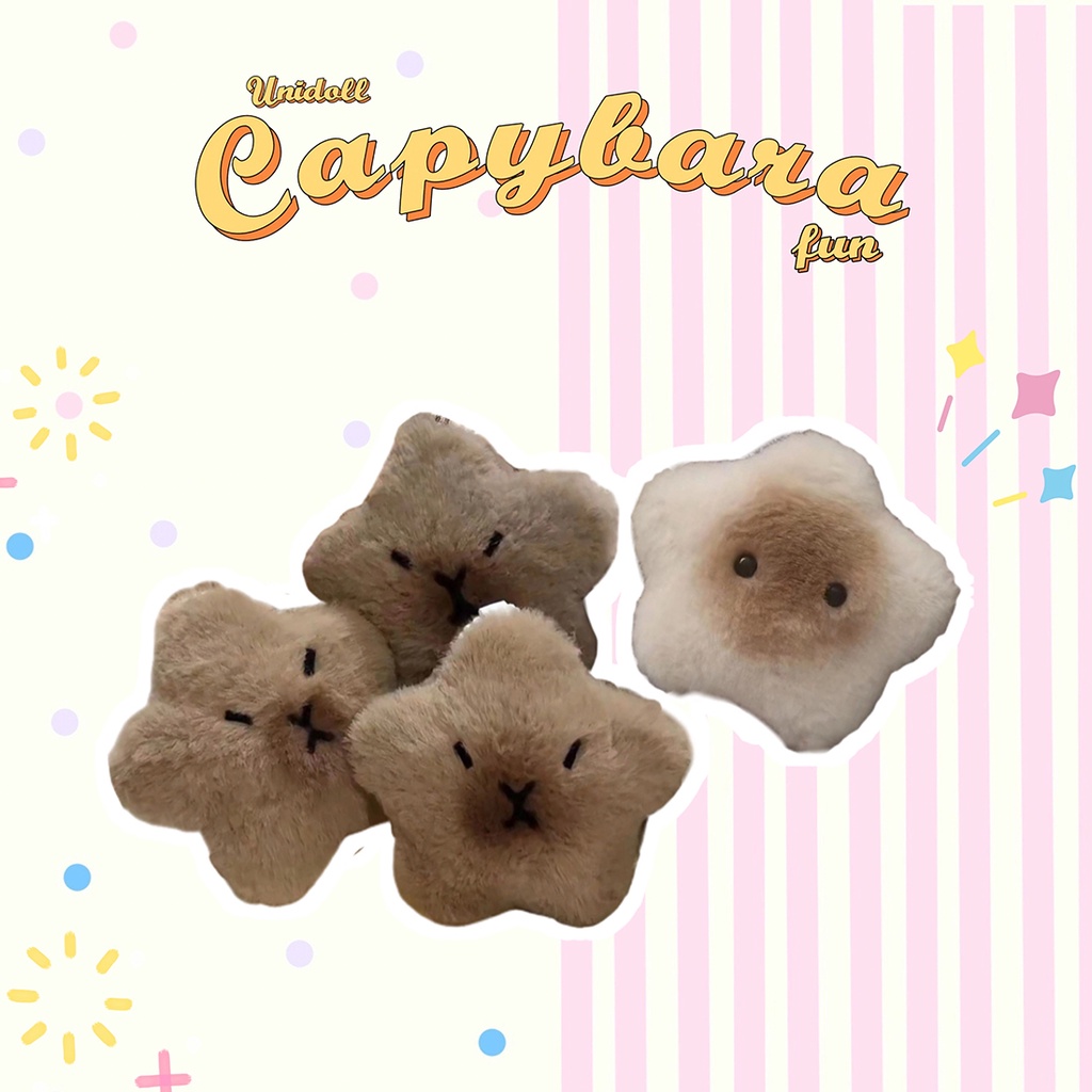 Hoạt Hình Móc Khóa Hình Ngôi Sao Màu Nâu gradient Nhồi Bông Đáng Yêu