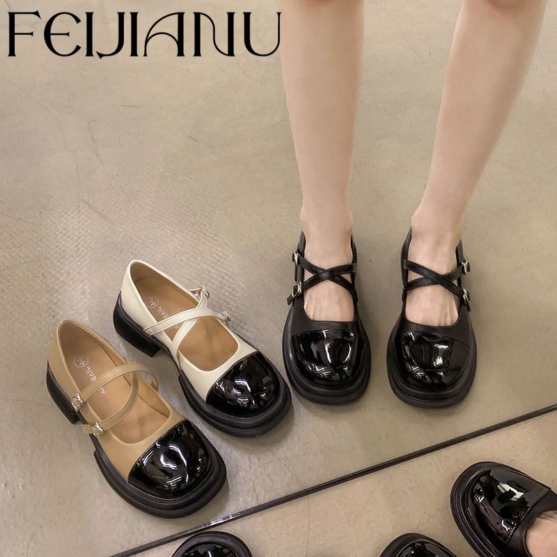 FEIJIANU  Dép nữ Hở Ngón Đế Dày Đẳng cấp Phóng khoáng Nhẹ Điệu đà FDL2300MP3 41Z231012