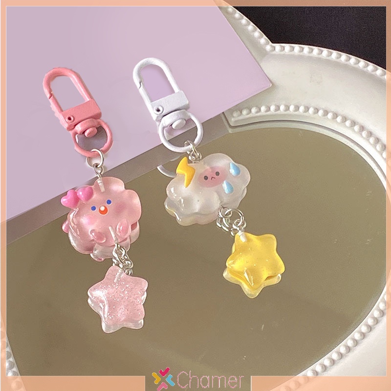 Móc Khóa Hình Đám Mây Ngôi Sao Năm Cánh Xinh Xắn Mới