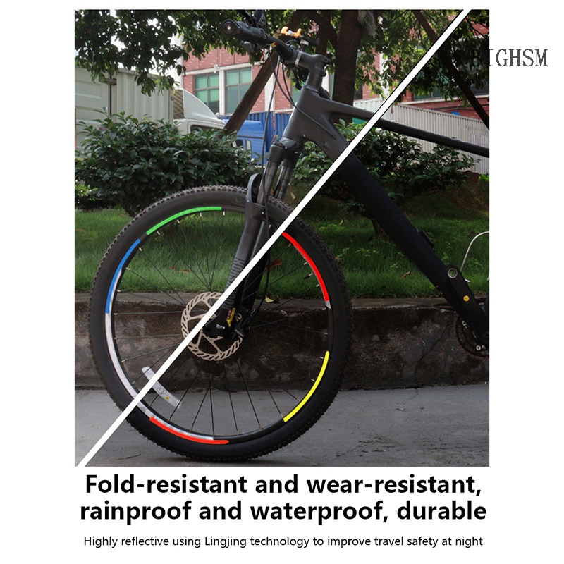 Miếng Dán Phản Quang Trang Trí Bánh Xe Đạp / Xe Máy An Toàn