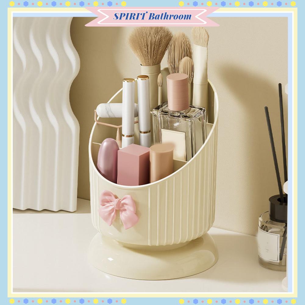 SPIRIT Bathroom Hộp đựng mỹ phẩm đồ trang điểm bằng nhựa có ngăn chứa dung tích lớn cho son môi Phấn mắt