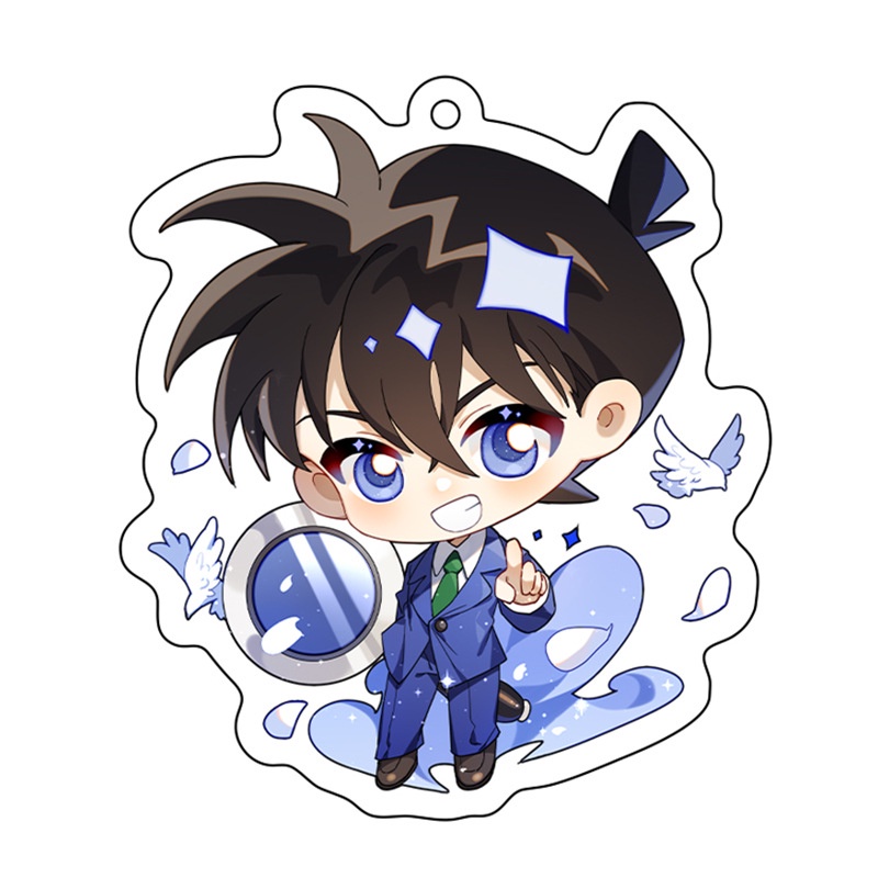 Mặt dây chuyền nhiều lớp móc khóa Kuroba Kaito Shinichi Amuro Akai Kidd Edogawa hoạt hình ngoại vi