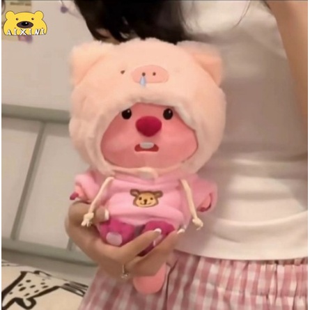 AIXINI 20CM Gấu Bông Hải ly Loopy Mũ Gấu Dâu Lotso- Mũ thỏ- Mũ chó xinh xăn