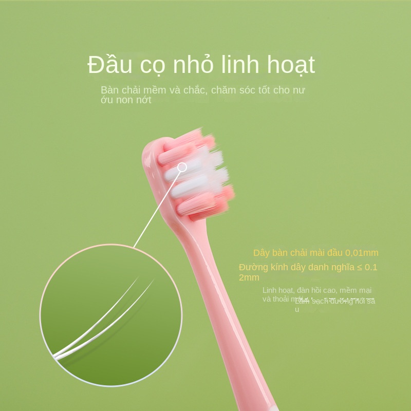 Bàn Chải Đánh Răng Đầu Nhỏ Lông Mềm Cho Bé 3-6 - 12 Tuổi 4tbv