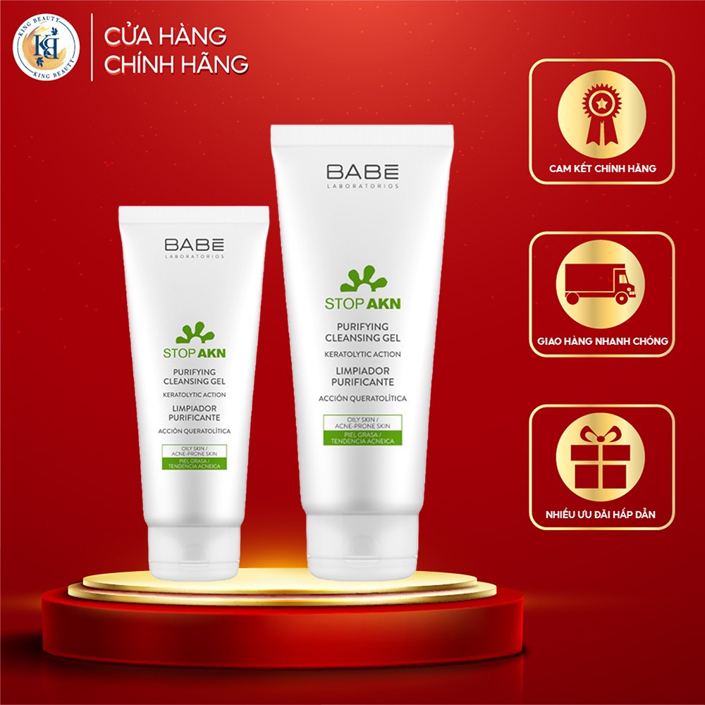 Sữa Rửa Mặt Cho Da Dầu Mụn LABORATORIOS BABE Stop Akn Purifying Cleansing Gel 100ml/200ml