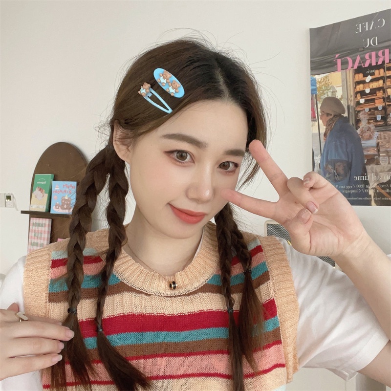 Kẹp Tóc Hình Ngôi Sao / Chú Gấu / Chú Chó Dễ Thương Thời Trang Cho Bé Gái