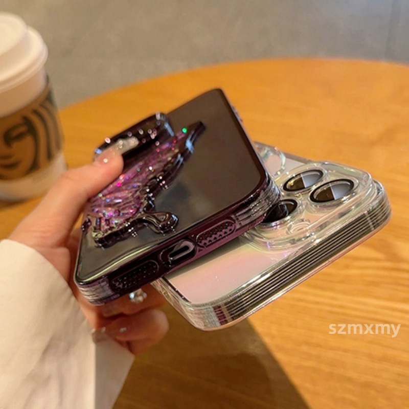 Ôp Điện Thoại Silicon Dẻo Trong Suốt Họa Tiết Bươm Bướm 3d Sang Trọng Chống Rơi Cho iphone 15 14 13 12 11 pro max Vỏ