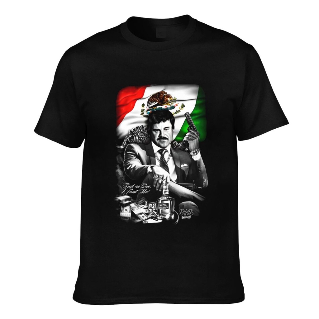 Áo thun mới lạ El Chapo Guzman Mexico Áo thun in họa tiết