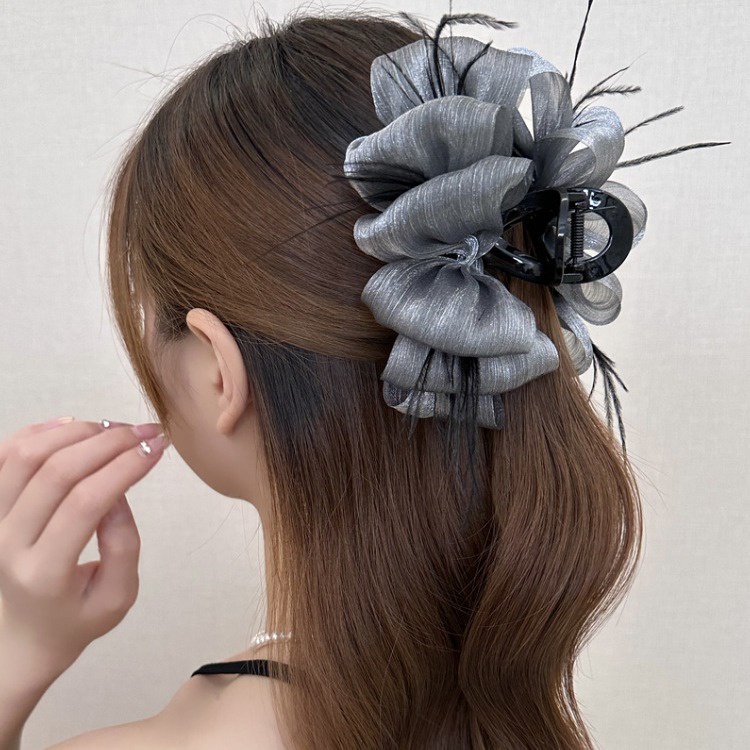 Kẹp Tóc Cá Mập Đính Nơ Sau Lưng Cho Nữ