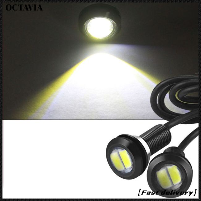 At Đèn led Mắt Đại Bàng 18mm 12v Ánh Sáng Đen Chống Thấm Nước Gắn Biển Số Xe Hơi