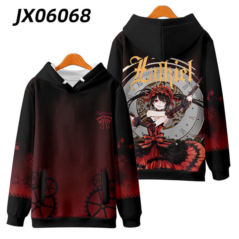 Áo Khoác hoodie Có Khóa Kéo Hóa Trang Nhân Vật Anime date a live