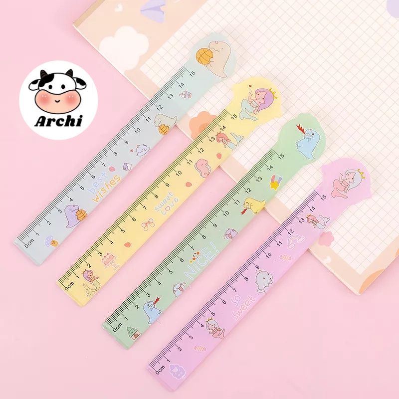 Thước Kẻ Hình Hoạt Hình Đặc Biệt 15cm .
