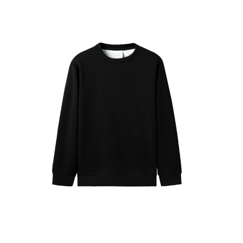 Áo Nỉ Nam Dài Tay Cổ Tròn Form Rộng Màu Trơn Thời Trang