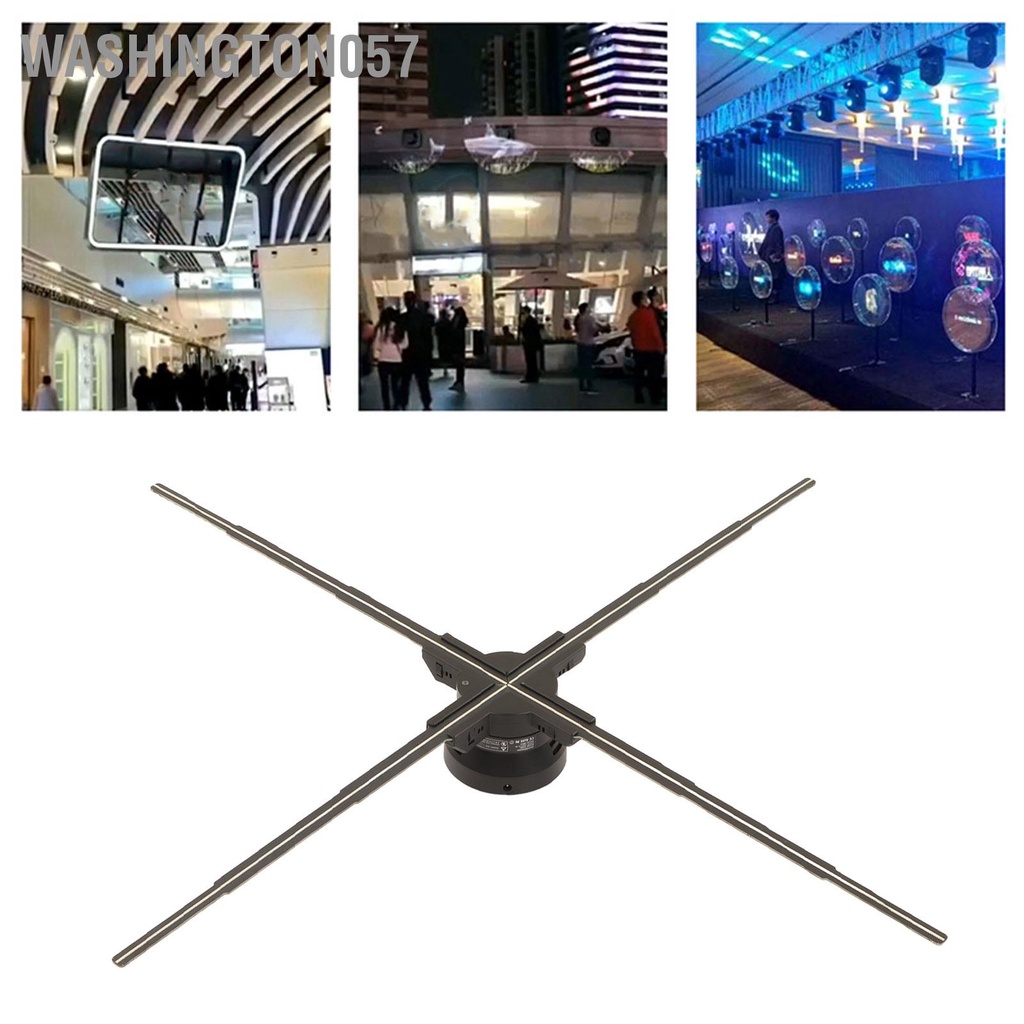 Washington057 Quạt hình ba chiều 3D Máy chiếu WiFi 30 7x30 7in Độ phân giải 2000x928 LED cho màn quảng cáo 100‑240V