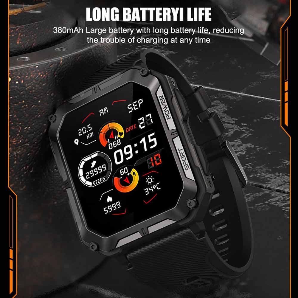 Smart Watch For Men Fitness Tracker IP68 Waterproof Smartwatch Men Outdoor Bluetooth Call Watch