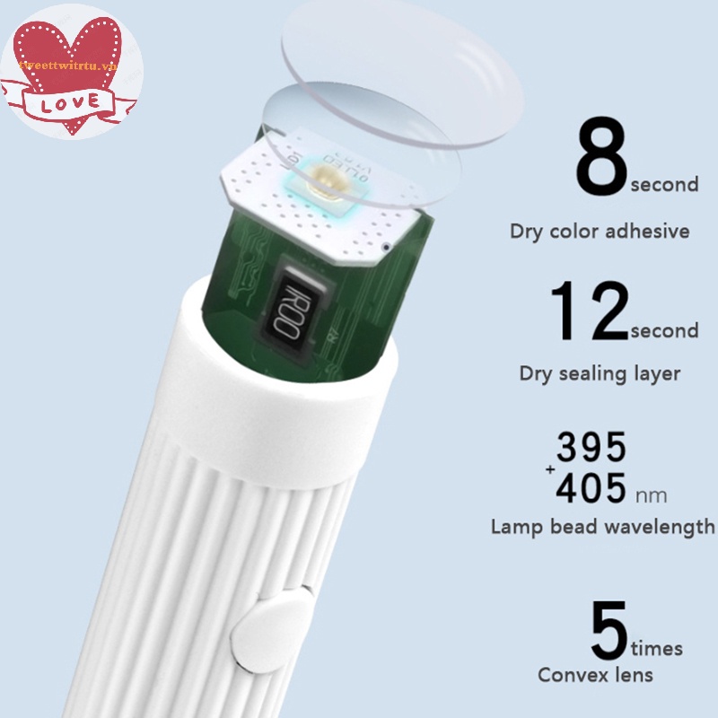 Đèn led uv Sấy Khô Móng Tay Di Động Nhanh Khô Kèm Sạc usb Tiện Dụng Mang Theo Du Lịch