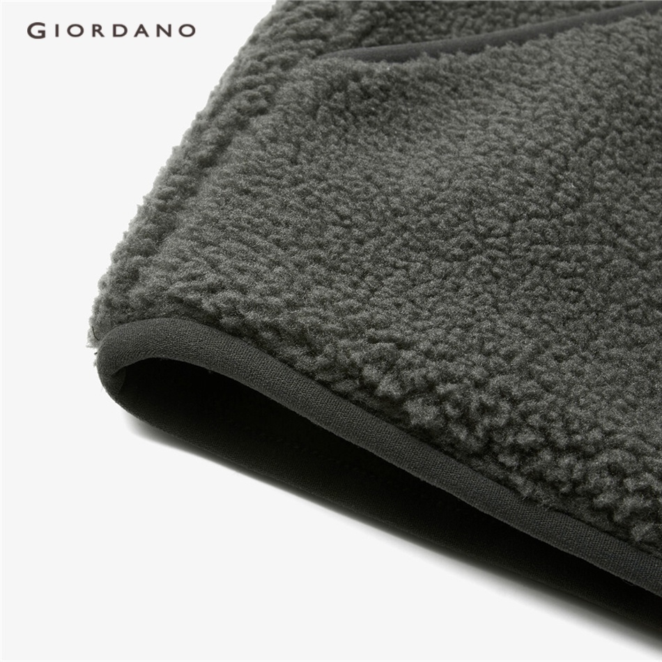 GIORDANO MEN Sherpa fleece collage pocket stand collar jacket 01073866