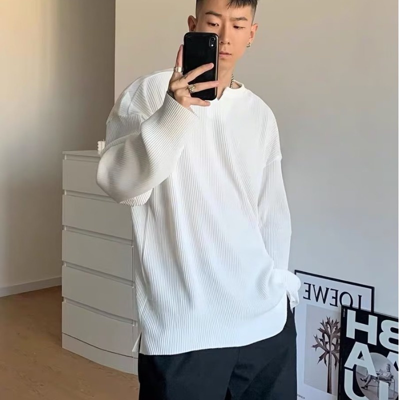 Áo Thun Dài Tay Màu Trơn Đơn Giản Thời Trang Cho Nam