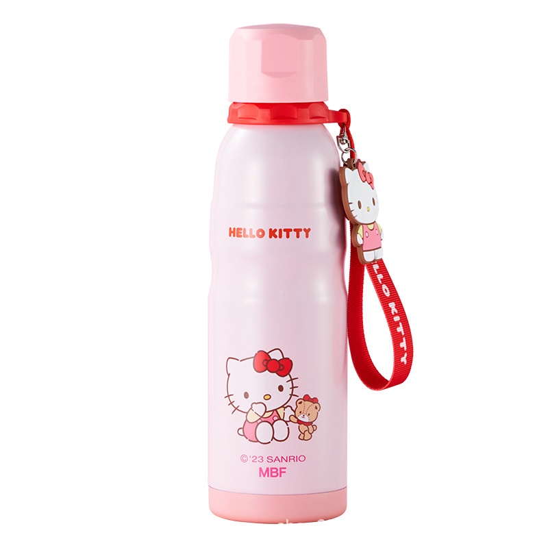 Bình Nước Giữ Nhiệt 600ml Chất Liệu Inox 316 Họa Tiết Hoạt Hình sanrio Dễ Thương