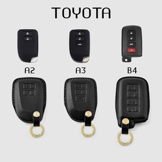 Bao da chìa khóa thủ công ô tô toyota, da thật handmade bảo hành 12 tháng, bao khóa smartkey
