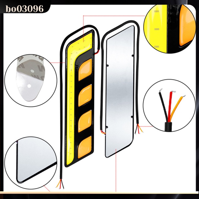 1 Cặp Đèn Tín Hiệu cob Độ Sáng Cao Không Thấm Nước Chống Trầy Xước Cho Xe Hơi