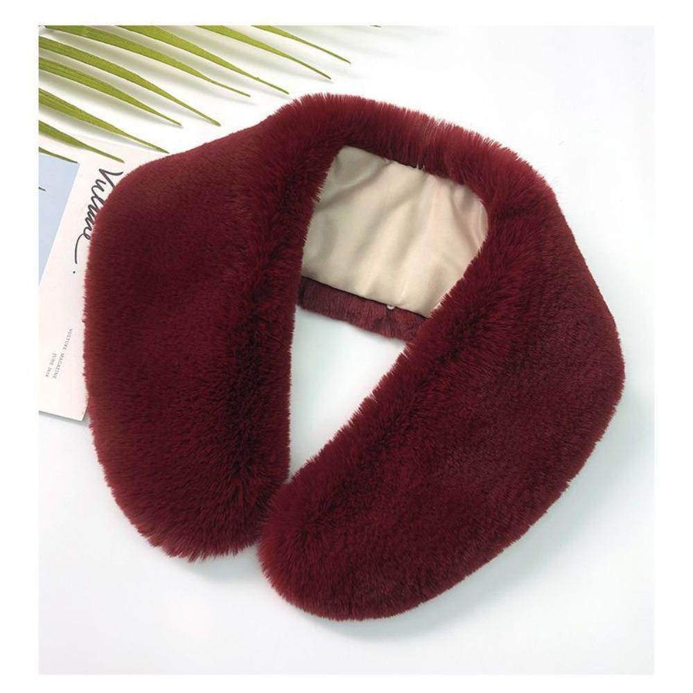 Okdeals Khăn Choàng Cổ Giả Lông Nhung Dày Mềm Mại Giữ Ấm Mùa Đông