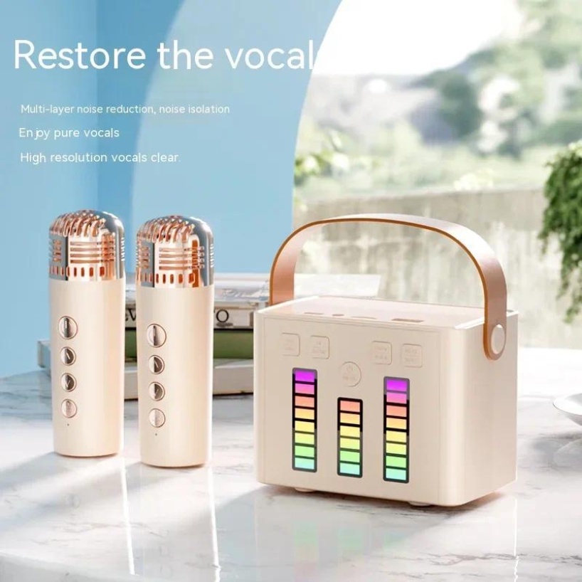 Bộ Loa karaoke bluetooth Không Dây mini Có Đèn rgb
