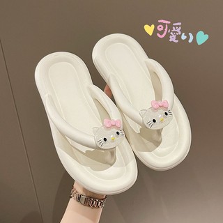 Dép Xỏ Ngón Đế Bằng Họa Tiết hello kitty Dễ Thương Thời Trang Mùa Hè Cho Nữ
