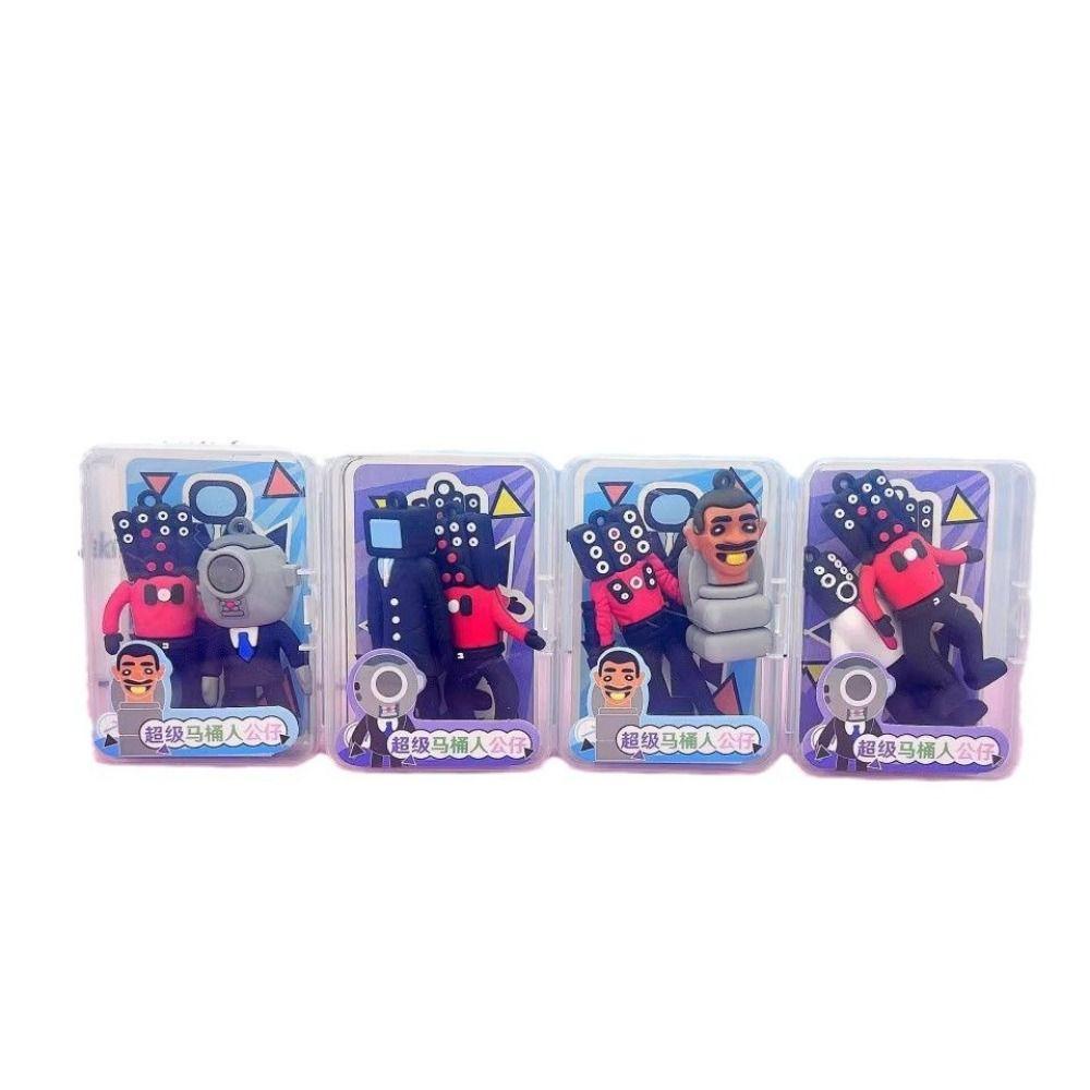 Mmluck skibidi Mô Hình Nhân Vật Trượt Tuyết 9cm Bằng pvc diy