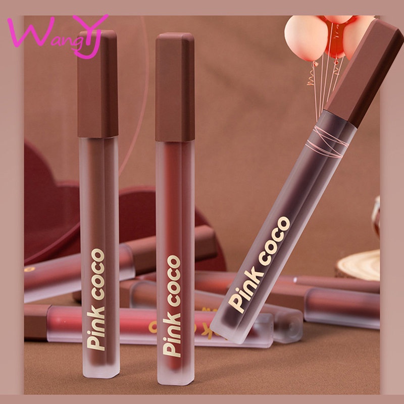 Pink coco Son Môi 6 Màu Sắc Tùy Chọn Chống Thấm Nước