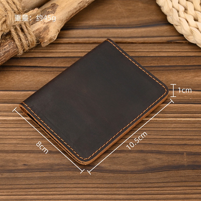 Ví Da Thật 80% Siêu Mỏng Đựng Thẻ Tiện Dụng Cho Nam