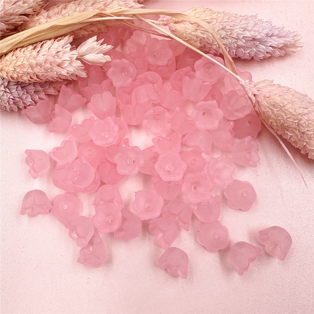 Set 40 Hạt Xỏ Lỗ Hình Hoa 9 * 7mm Dùng Để Làm Trang Sức Thủ Công