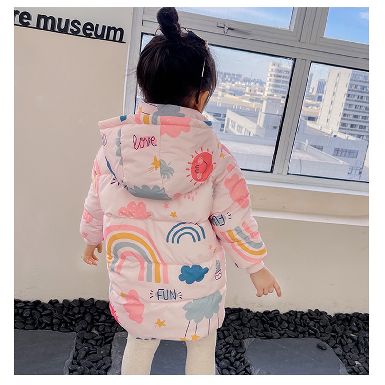 Áo Khoác Phao Đệm cotton Dày Giữ Ấm Mùa Đông Kiểu Hàn Quốc Dễ Thương Cho Bé Trai / Gái