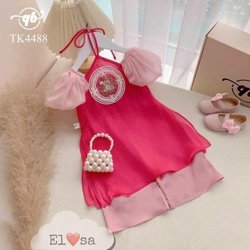 Set yếm lụa cho bé