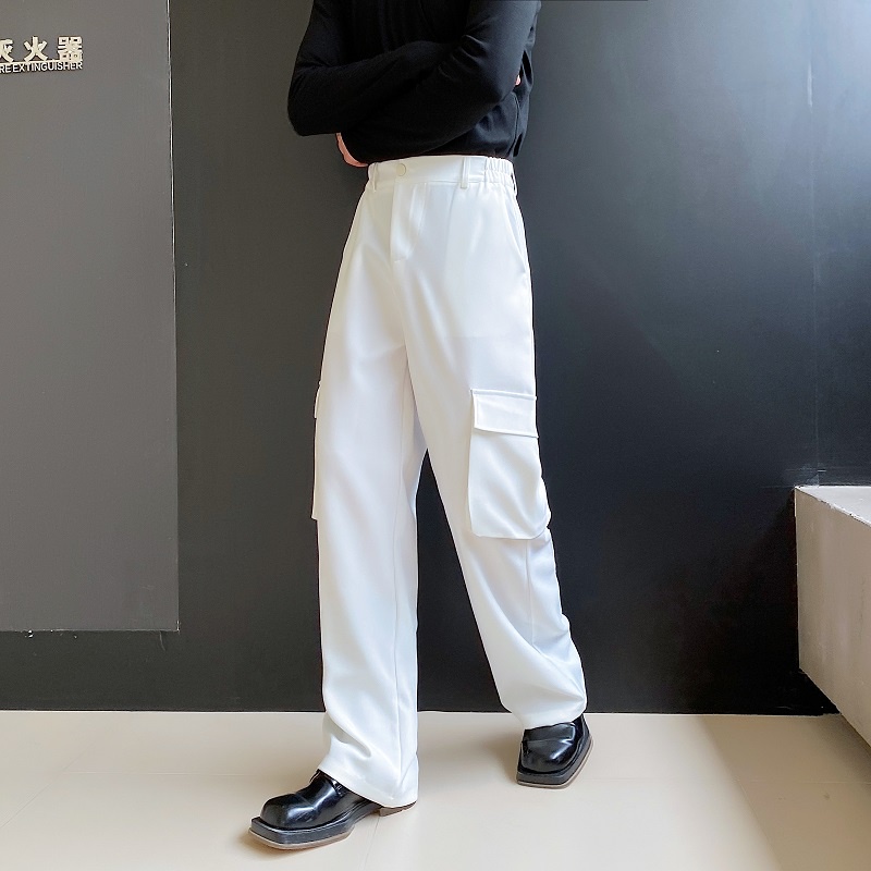 November Quần Dài Ống Rộng Lưng Cao Co Giãn Phong Cách Đường Phố Thời Trang Xuân Thu Cho Nam