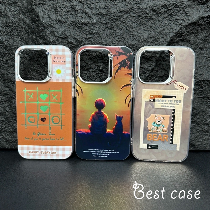 Ốp Điện Thoại Cứng In Hình Cậu Bé / Hoàng Hôn Cho iphone 11 12 13 14 15 pro max